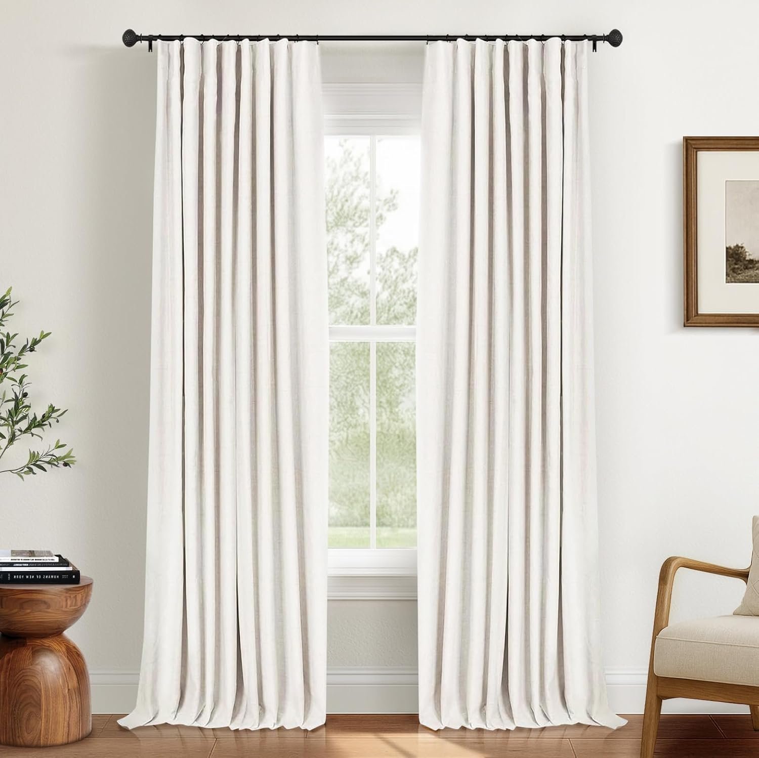 inovaday 100 blackout curtains for bedroom black