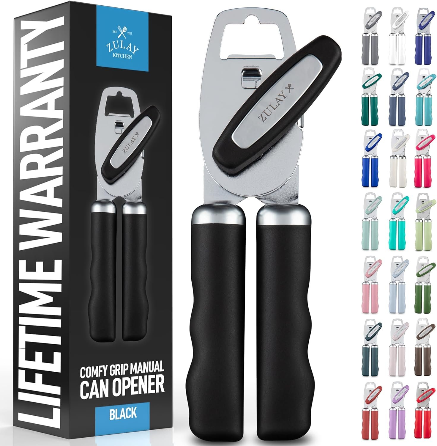 zulay kitchen heavy duty stainless steel can opene