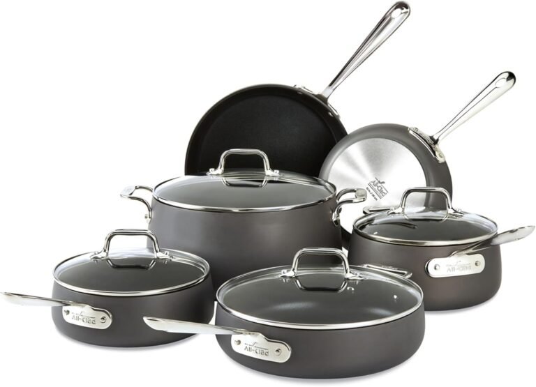 all clad ha1 hard anodized nonstick cookware set 1