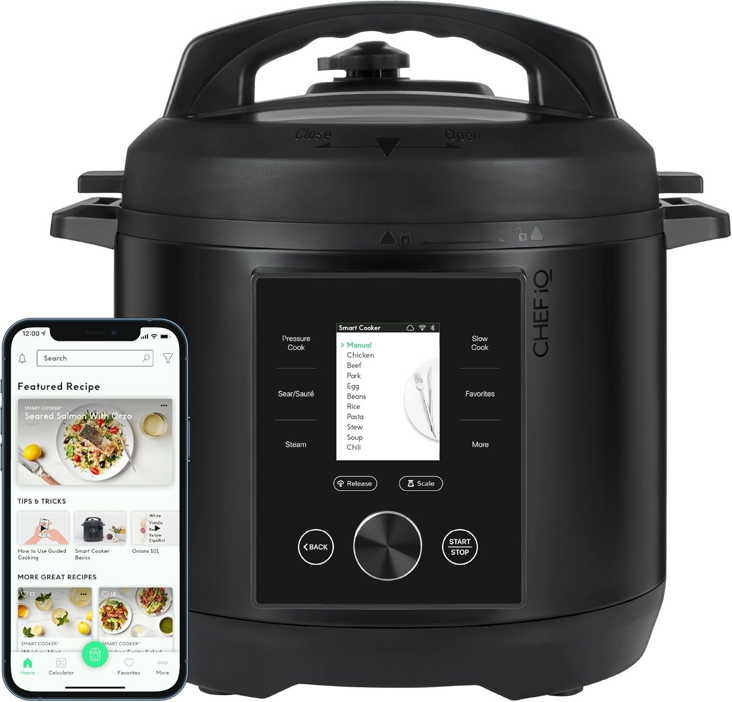 chef iq smart pressure cooker with wifi and built