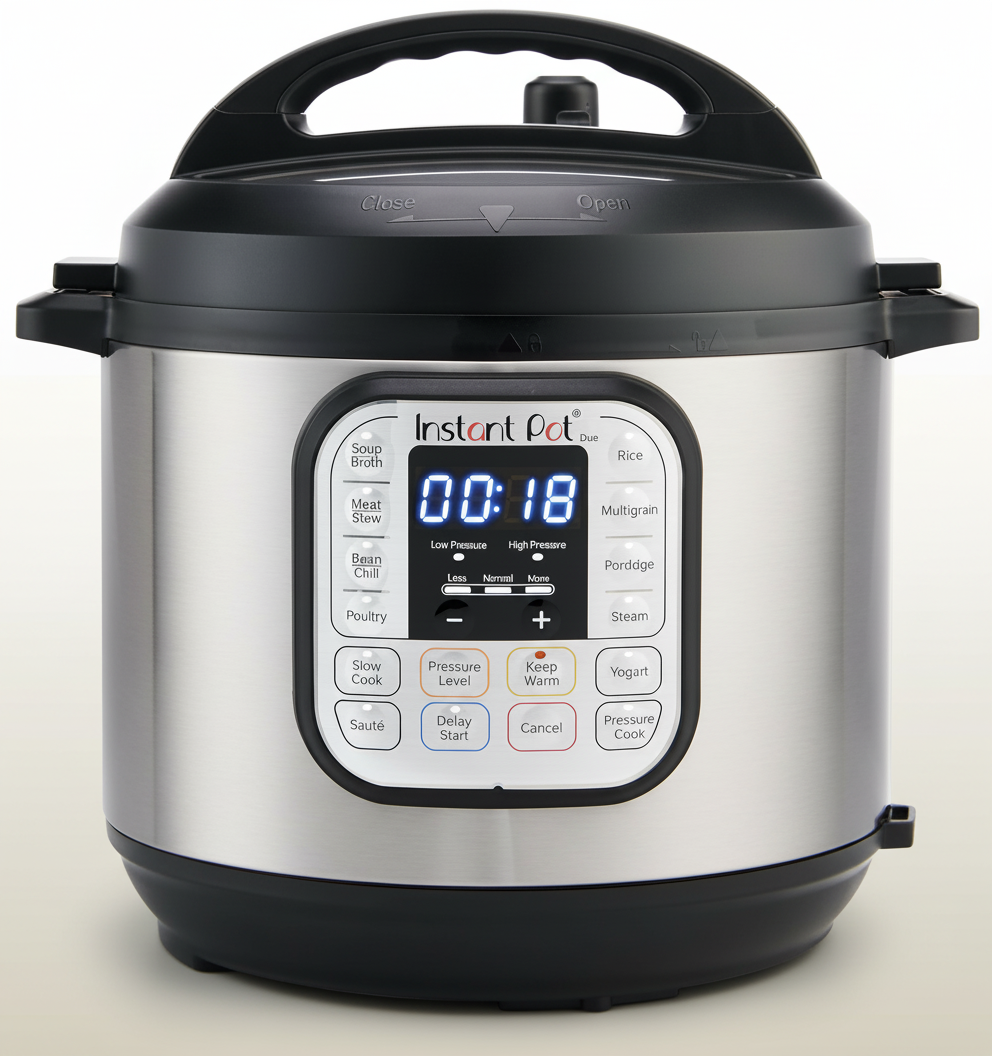 Instant Pot Duo 7-in-1 Electric Pressure Cooker, Slow Cooker, Rice, Steamer, Sauté, Yogurt Maker, Warmer & Sterilizer, Includes App With Over 800 Recipes, Stainless Steel, 6 Quart