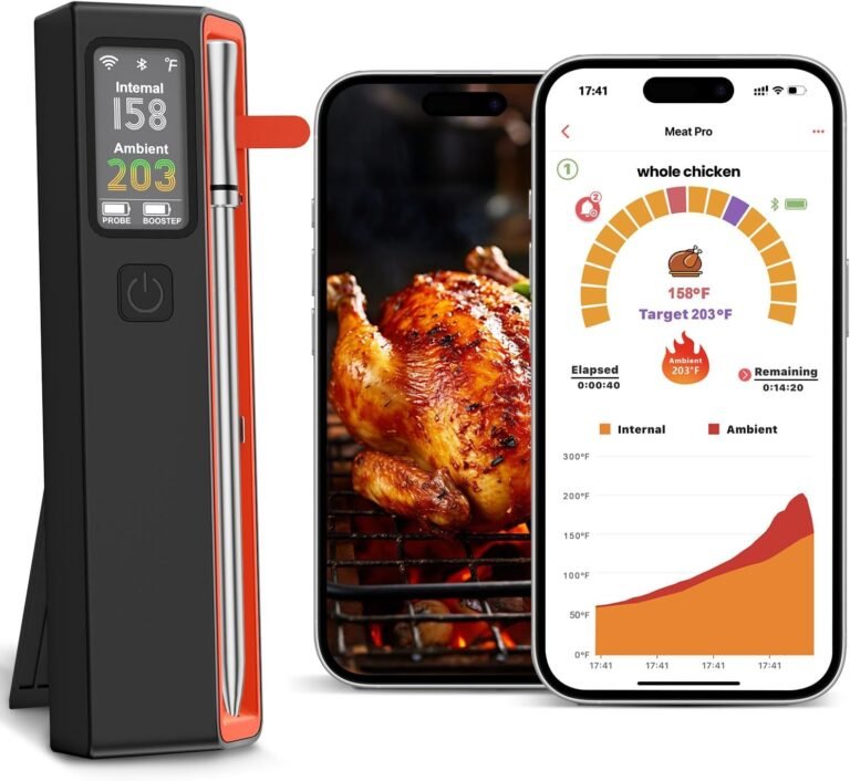 smart bluetooth wireless meat thermometer with wif