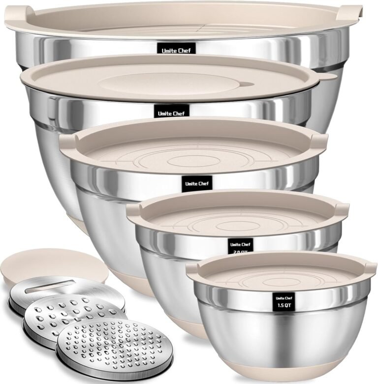 umite chef mixing bowls with airtight lids set 8p