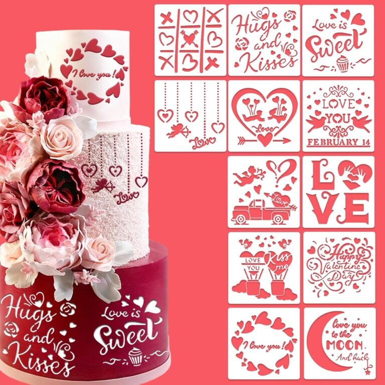 valentines day cake stencils kit reusable cookie c