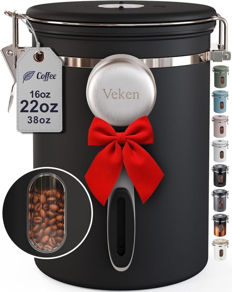 veken coffee canister with window airtight stainle