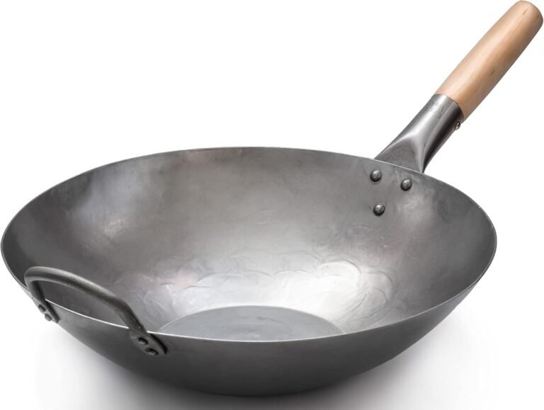 craft wok flat hand hammered carbon steel pow wok