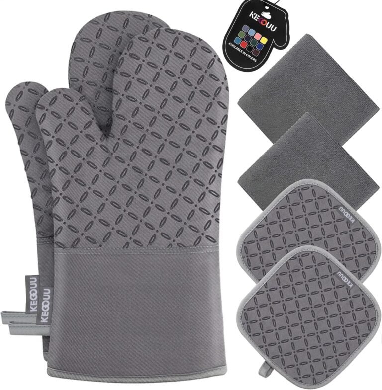 kegouu oven mitts and pot holders 6pcs set kitche