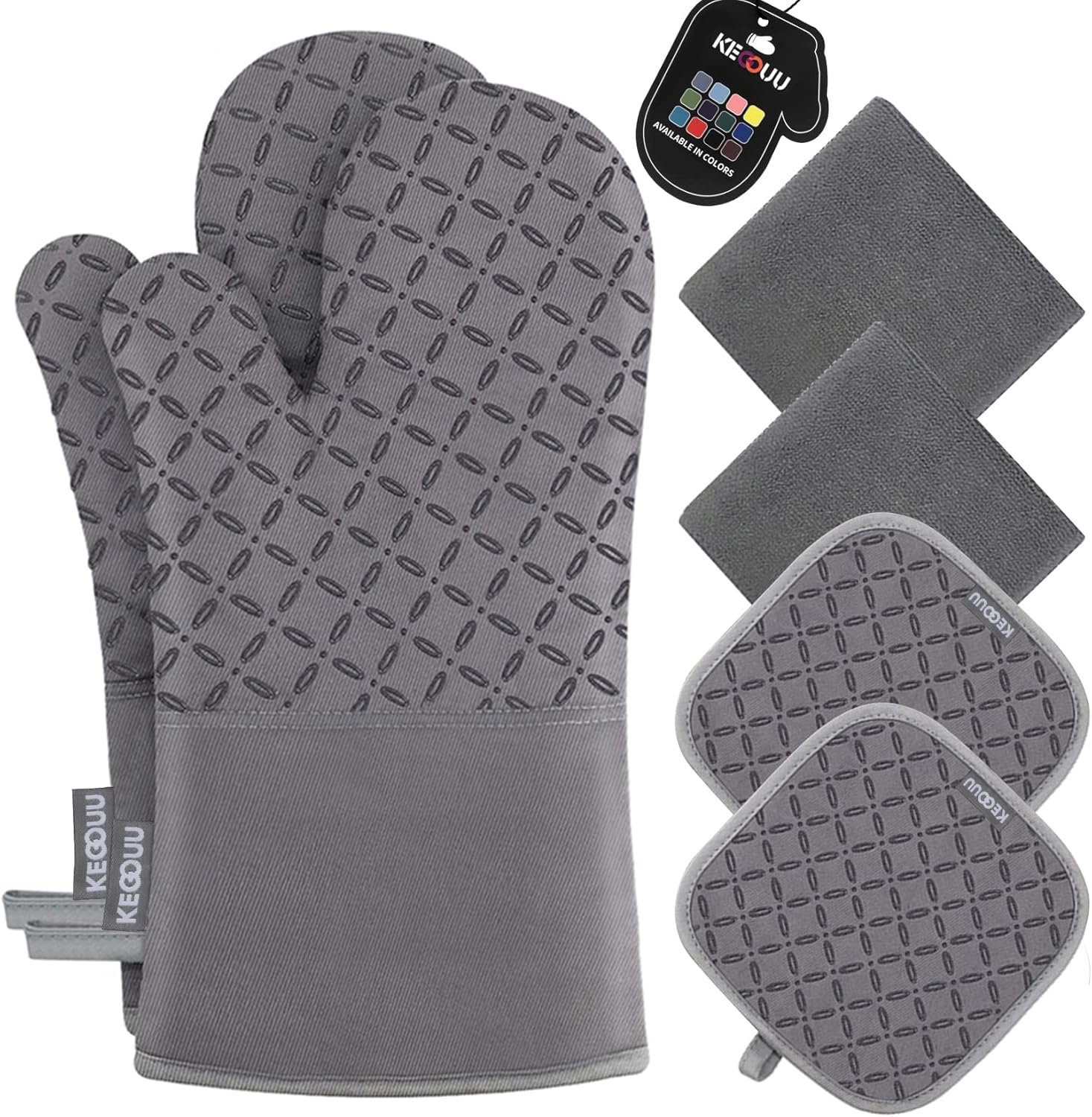 kegouu oven mitts and pot holders 6pcs set kitche