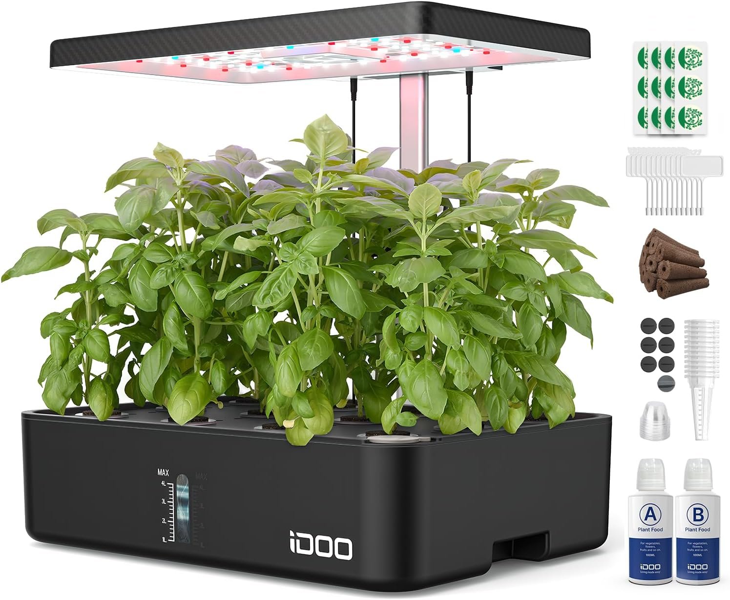 idoo hydroponics growing system kit 12pods indoor