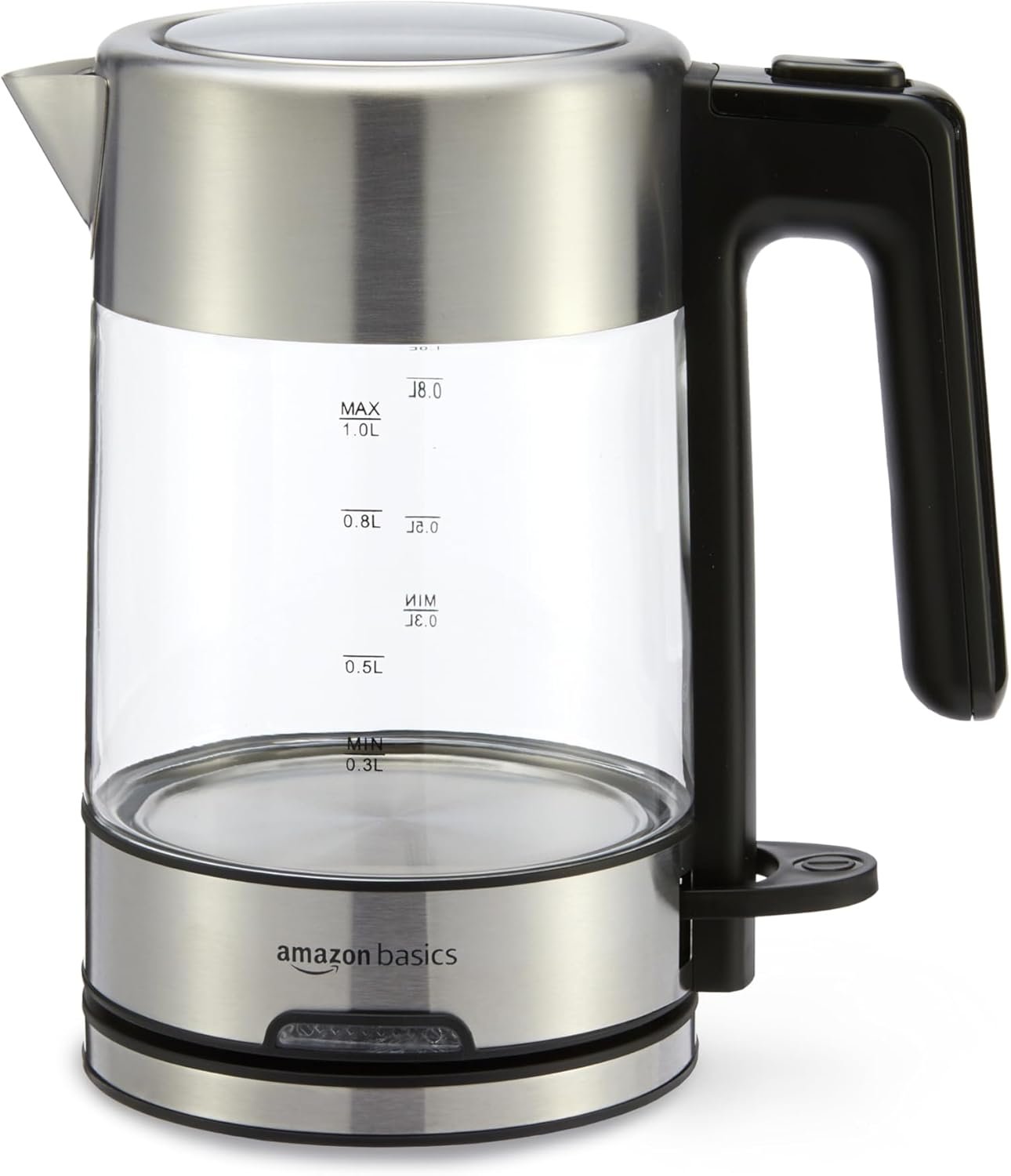 amazon basics electric kettle with glass carafe fo