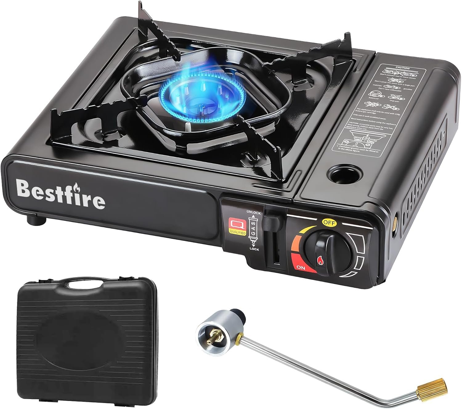 BESTFIRE Portable Dual Fuel Camping Stove – Reliable Butane & Propane Gas Stove with Carrying Case & Adapter – Single Burner for Outdoor Cooking, Tailgating & Emergency - Review 2026 bestfire portable dual fuel camping stove reliab