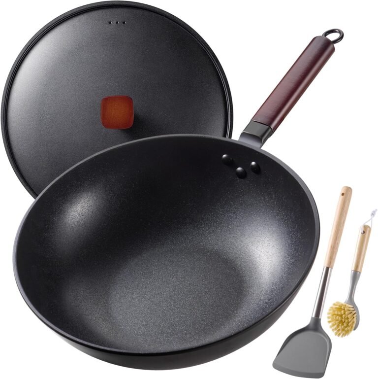 carbon steel wok 13 inch woks stir fry pans non