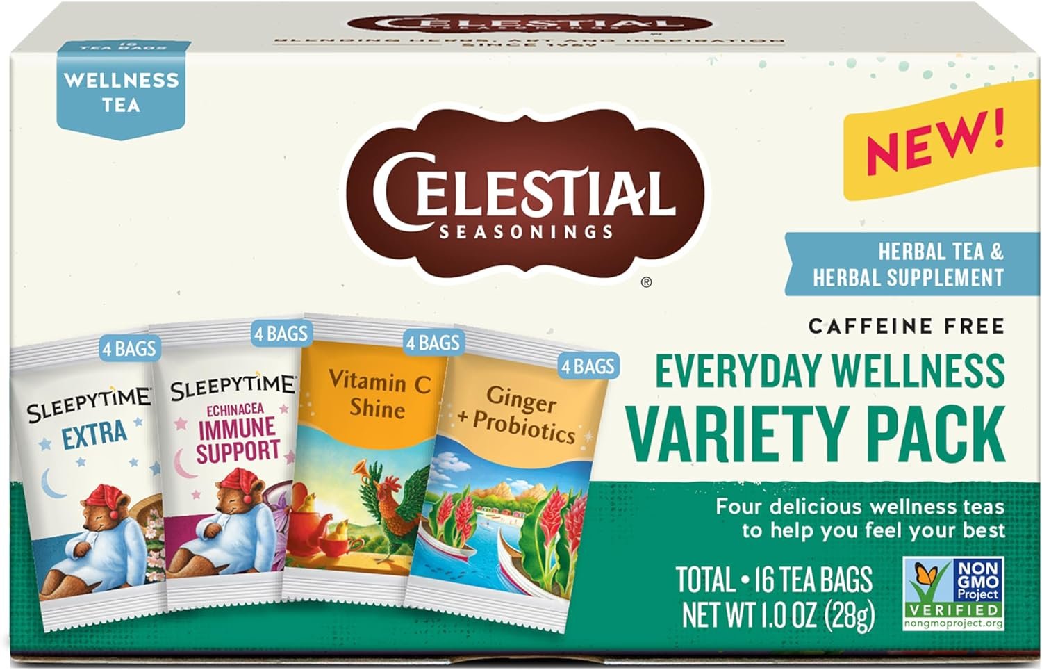 celestial seasonings everyday wellness tea variety