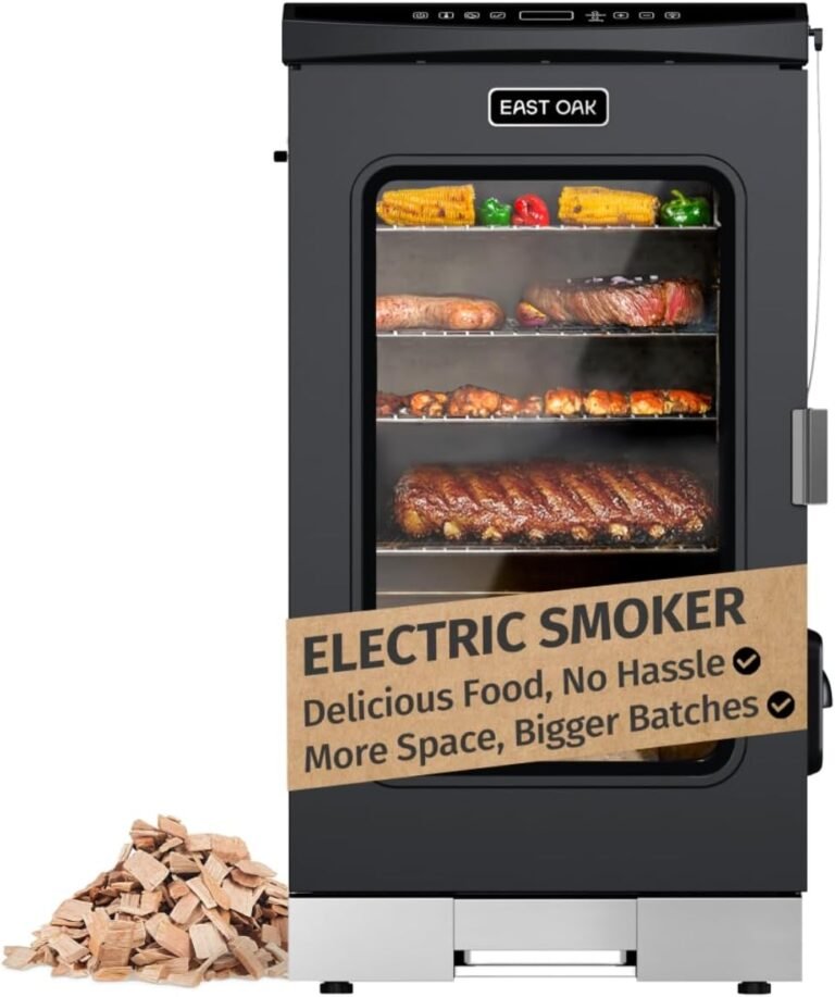 EAST OAK 30" Electric Smoker for Outdoors | Built-in Meat Probe & Clear Viewing Window | Side Chip Loader for 6x Longer Uninterrupted Smoking | 725 sq in Cooking Area for Bigger Batches, Night Blue - Review 2026 east oak 30 electric smoker for outdoors built