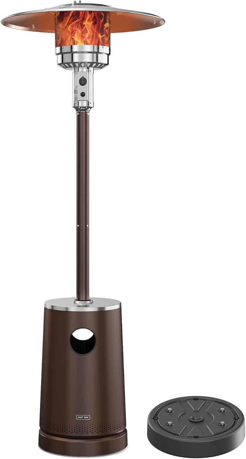 east oak 50 000 btu patio heater with sand box ta