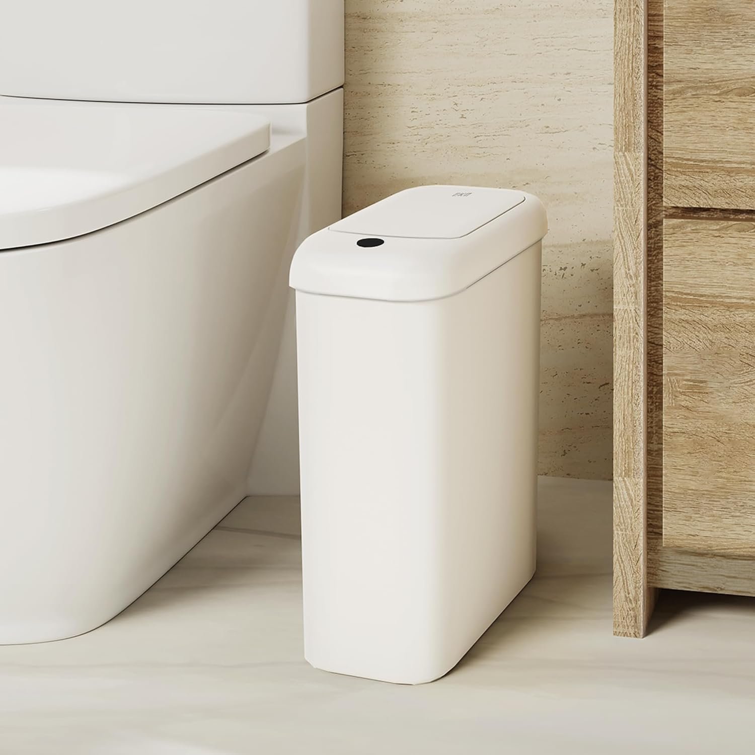 eko automatic bathroom trash can with lid 2 6 gal