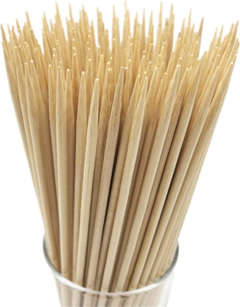 hopelf 6 natural bamboo skewers for bbq appetiser