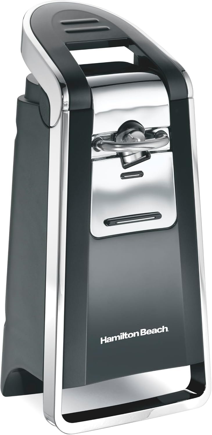 Hamilton Beach Smooth Touch Electric Automatic Can Opener with Easy Push Down Lever, Eliminates Sharp Edges, Opens All Standard-Size and Pop-Top Cans, Extra Tall, Black and Chrome (76606AG) - Review 2026 hamilton beach smooth touch electric automatic can