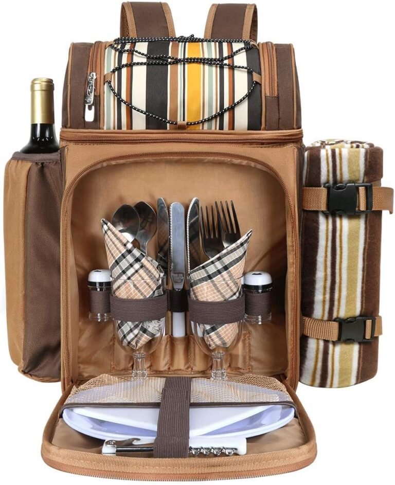 hap tim picnic basket backpack for 2 person with 2