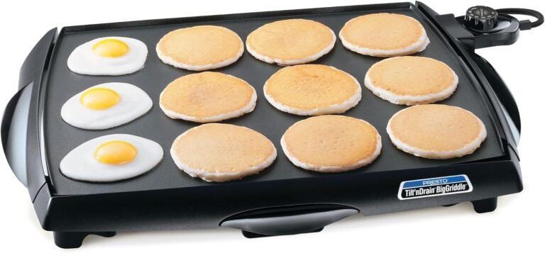 presto 07046 tilt n drain big griddle cool touch