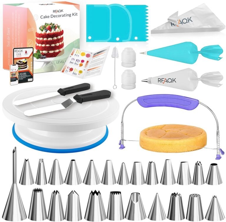 rfaqk 90pcs cake decorating kit with leveler baki