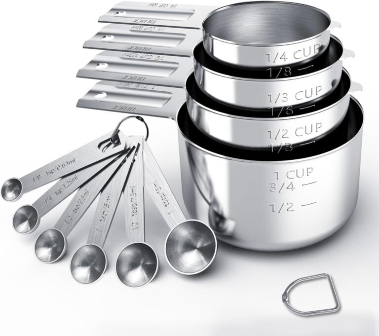 tiluck stainless steel measuring cups spoons set