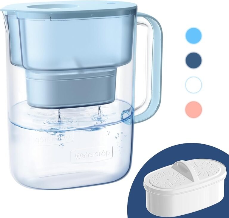 Waterdrop Water Filter Pitcher with 1 Filter, 200-Gallon Long-Life, 10-Cup Large Water Filter Pitcher, Improved Coffee & Tea Taste, NSF Certified, 5X Times Lifetime, Reduces PFOA/PFOS, Chlorine, Blue - Review 2026 waterdrop water filter pitcher with 1 filter 200