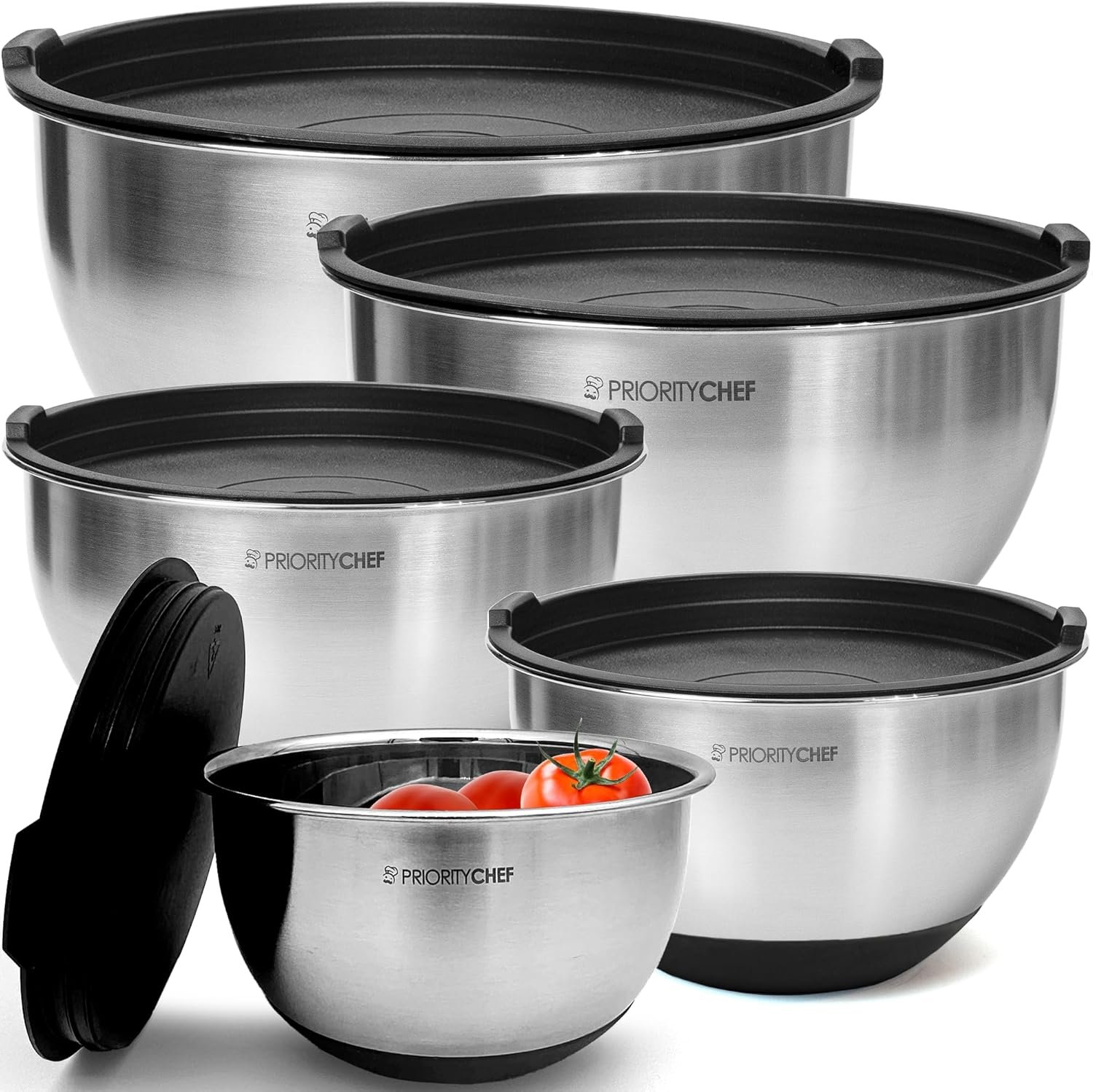 priority chef premium mixing bowls with lids set