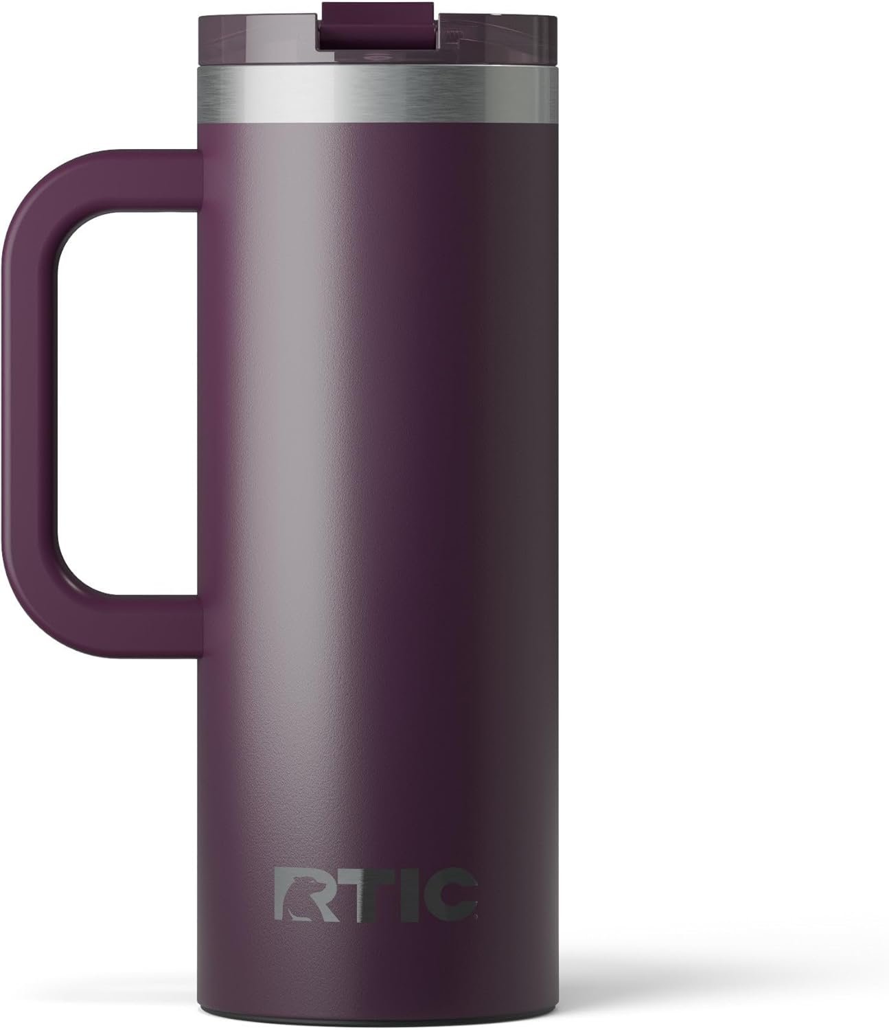 RTIC 20oz Road Trip Travel Mug with Lid and Handle, Ceramic Lined, Insulated, Stainless Steel, Metal, Double Wall Vacuum-Insulation, Portable Coffee, Tea Cup for Hot and Cold Drink, Plum - Review 2026 rtic 20oz road trip travel mug with lid and handle