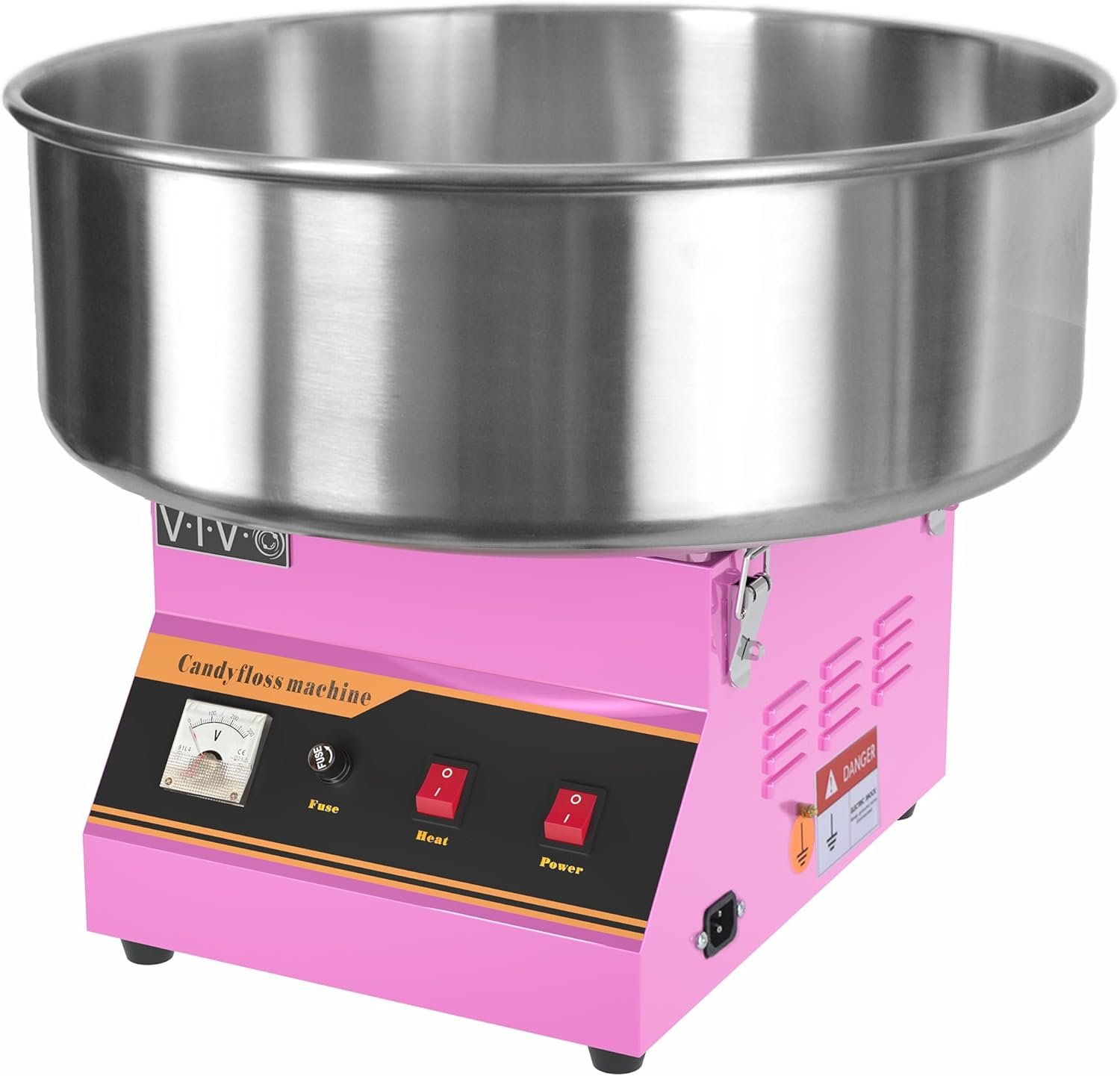 VIVO Pink 1030W Electric Cotton Candy Machine, Commercial Candy Floss Maker, 20 inch Stainless Steel Bowl with Sugar Scoop, Easy Home Use, CANDY-V001 - Review 2026 vivo pink 1030w electric cotton candy machine com